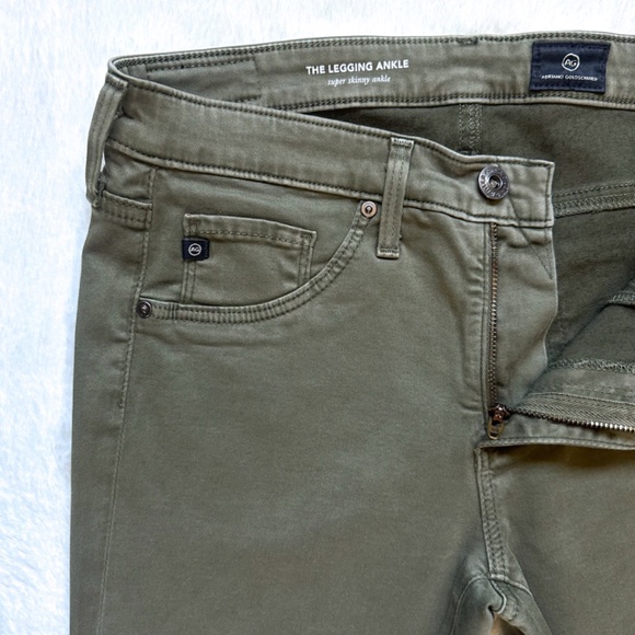 AG Adriano Goldschmied The Legging Super Skinny Ankle Green Stretch Jeans - Picture 10 of 10